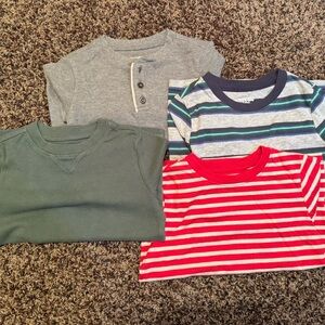 Kids Striped and Solid Color Long Sleeve Shirts Set